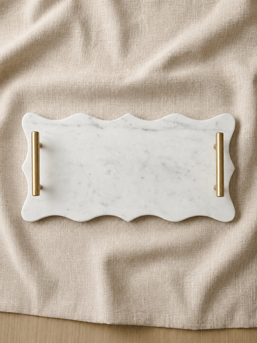 Classic White Marble Platter