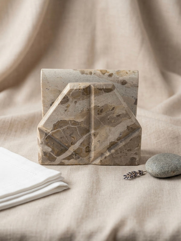 Beige Marble Tissue Holder