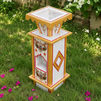 Marble White Tulsi Pot