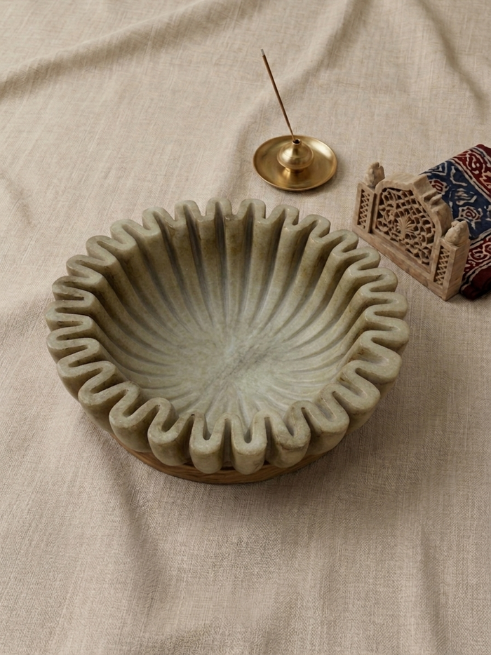 Rusted Marble Urli Bowl