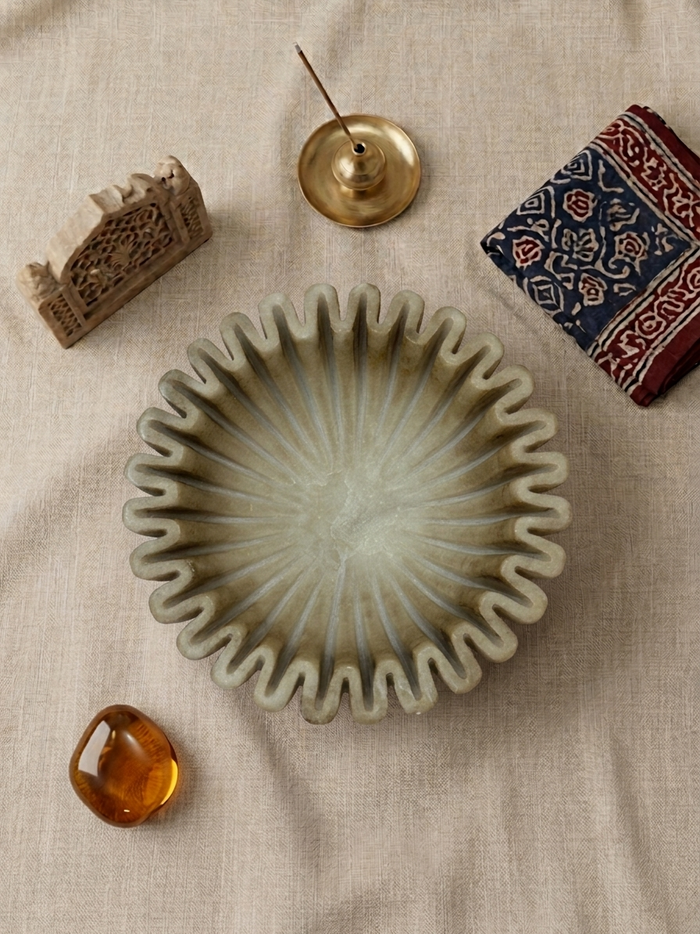 Rusted Marble Urli Bowl
