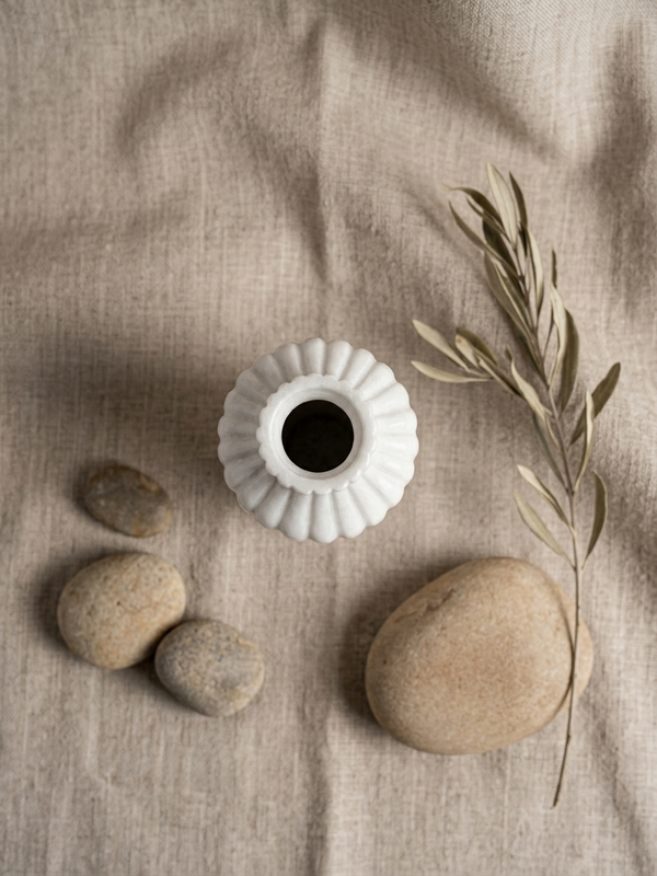 Classic White Marble Vase